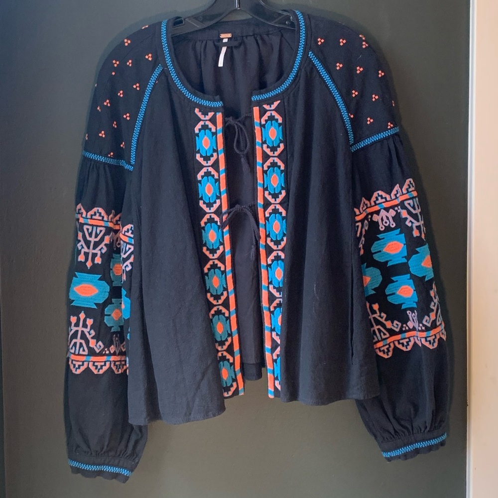 Free People Embroidered Jacket/Shirt